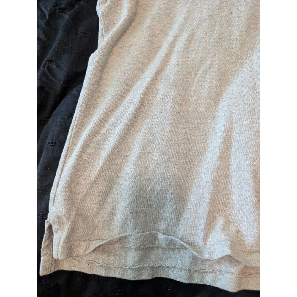 Ralph Lauren custom fit polo gray with navy blue logo size L